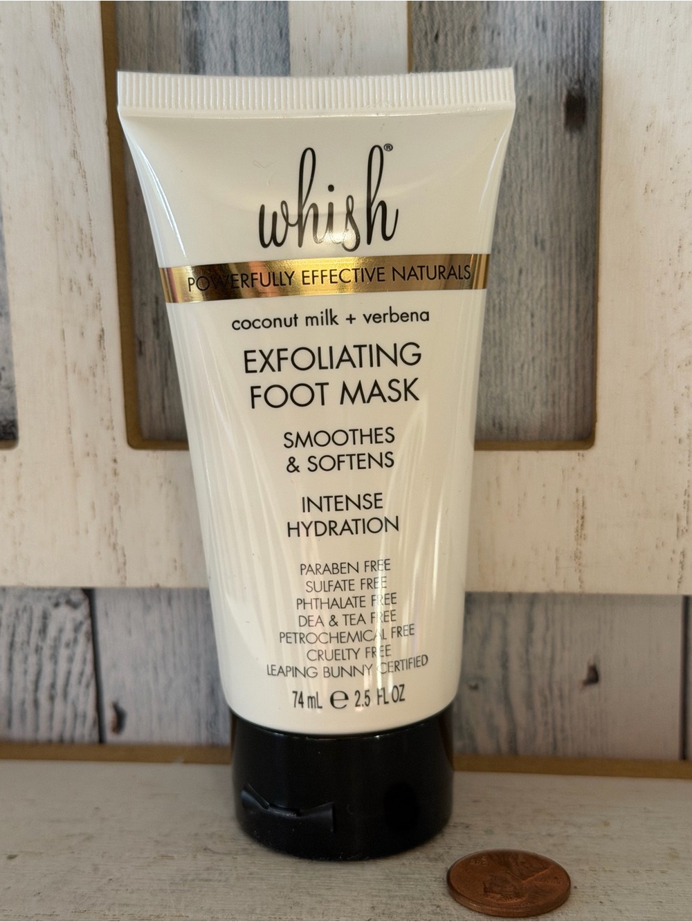 Whish Exfoliating Foot Mask Coconut Milk + Verbena Smoothes  2.5 fl oz Sealed